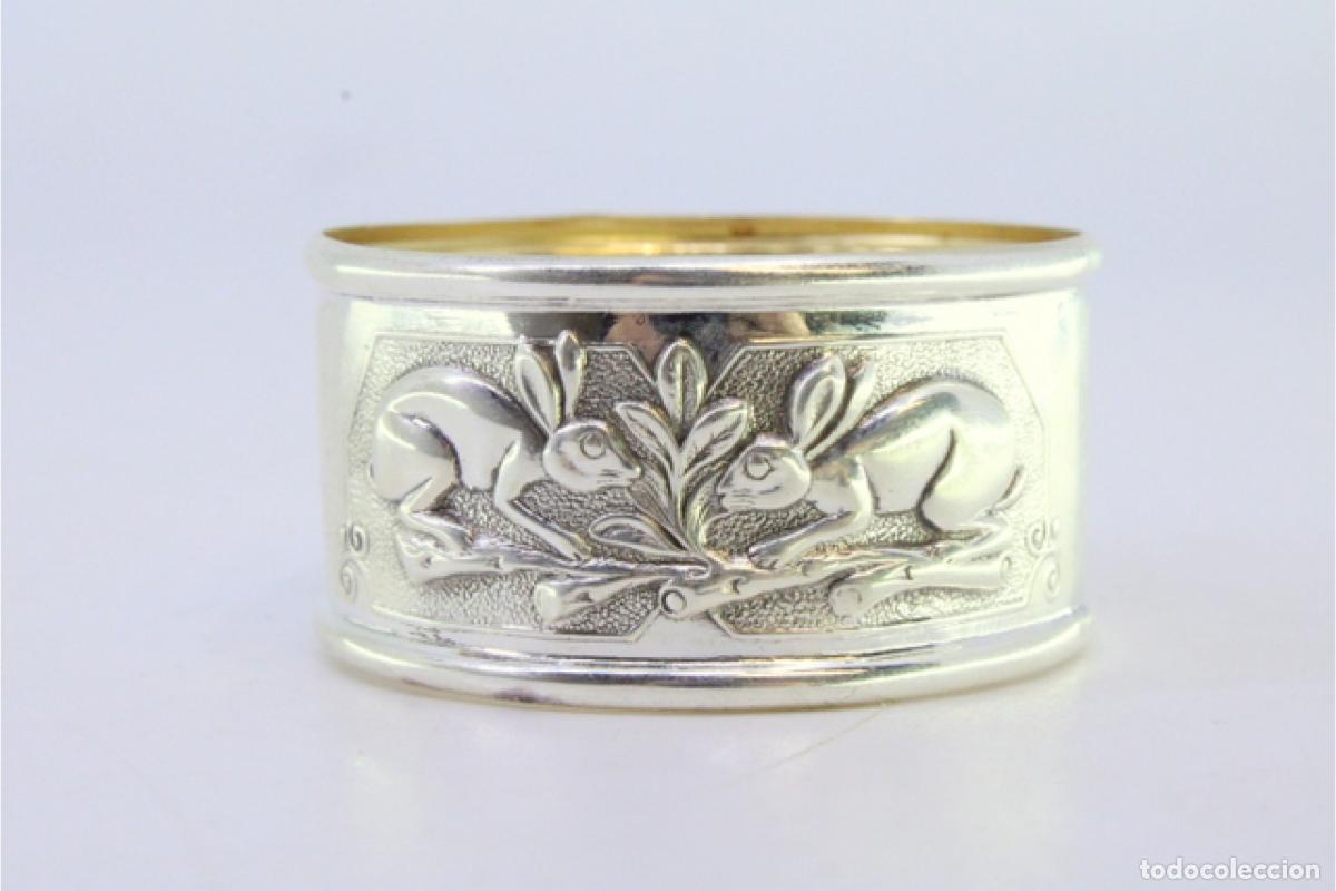 Antig&uuml;edades: Anillo para servilletas de plata - Foto 2