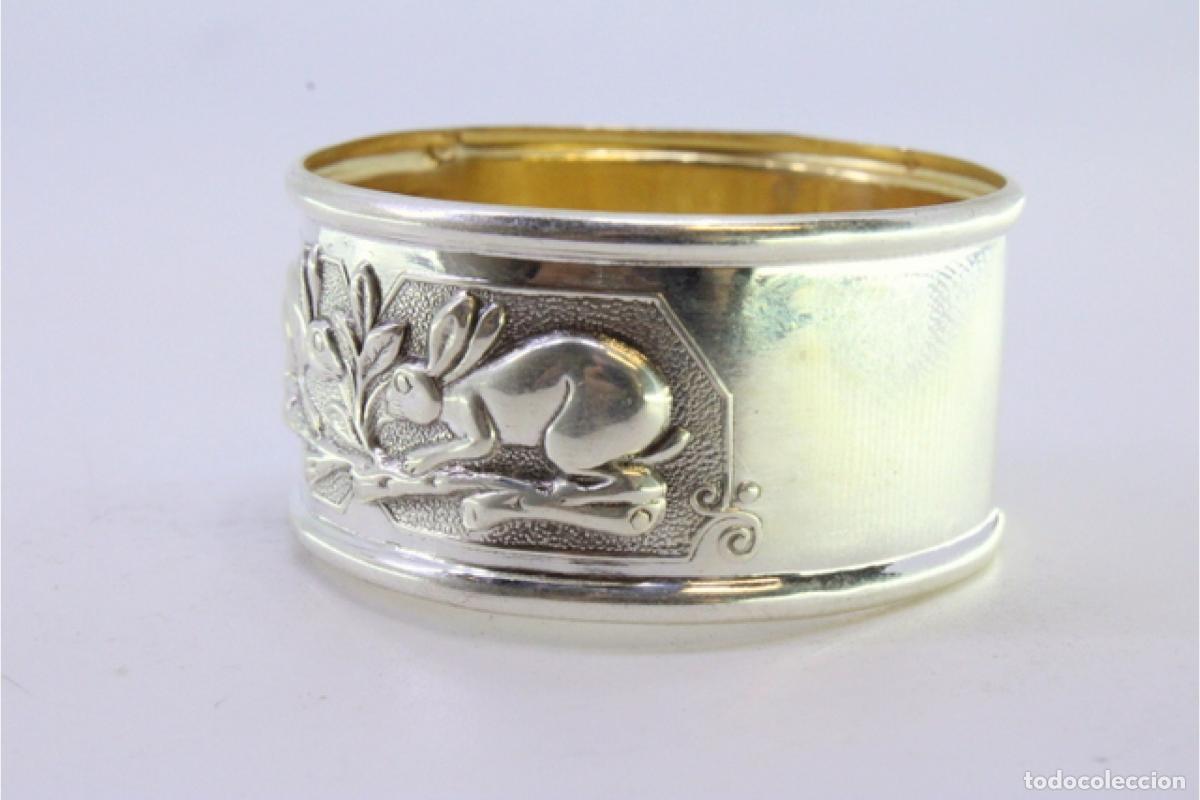 Antig&uuml;edades: Anillo para servilletas de plata - Foto 3