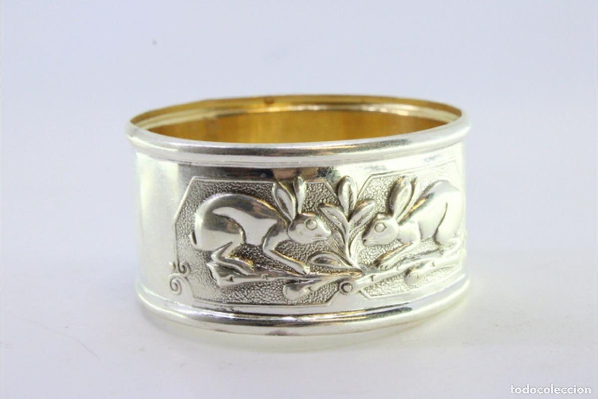 Antig&uuml;edades: Anillo para servilletas de plata - Foto 4