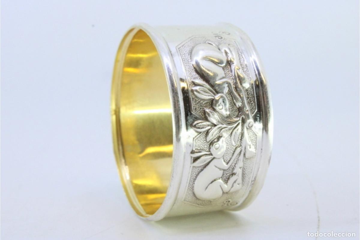 Antig&uuml;edades: Anillo para servilletas de plata - Foto 5