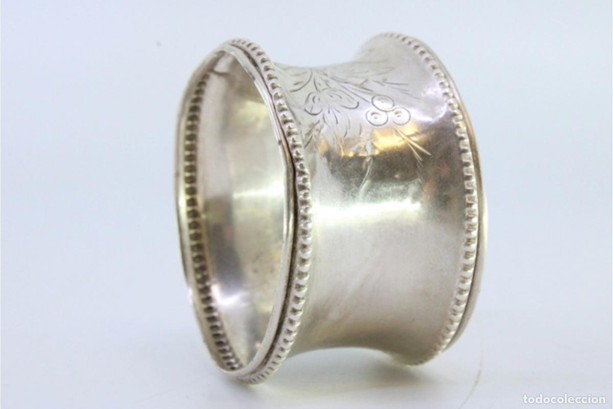 Antig&uuml;edades: Anillo para servilletas de plata - Foto 2