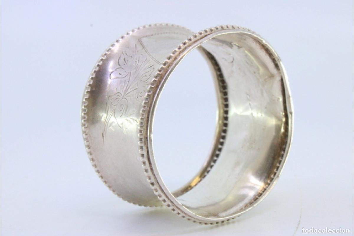 Antig&uuml;edades: Anillo para servilletas de plata - Foto 3