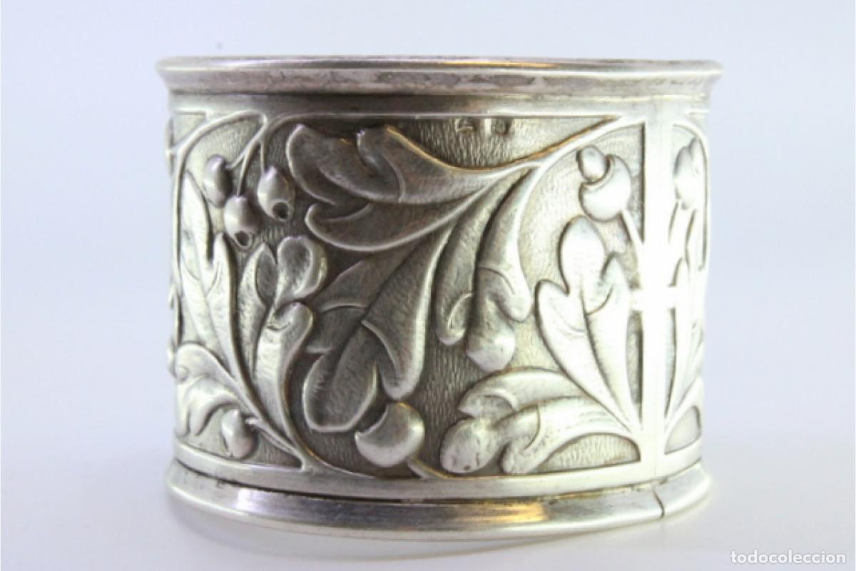 Antig&uuml;edades: Anillo para servilletas de plata - Foto 2