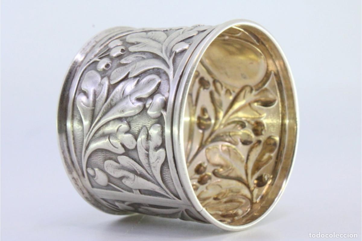 Antig&uuml;edades: Anillo para servilletas de plata - Foto 3