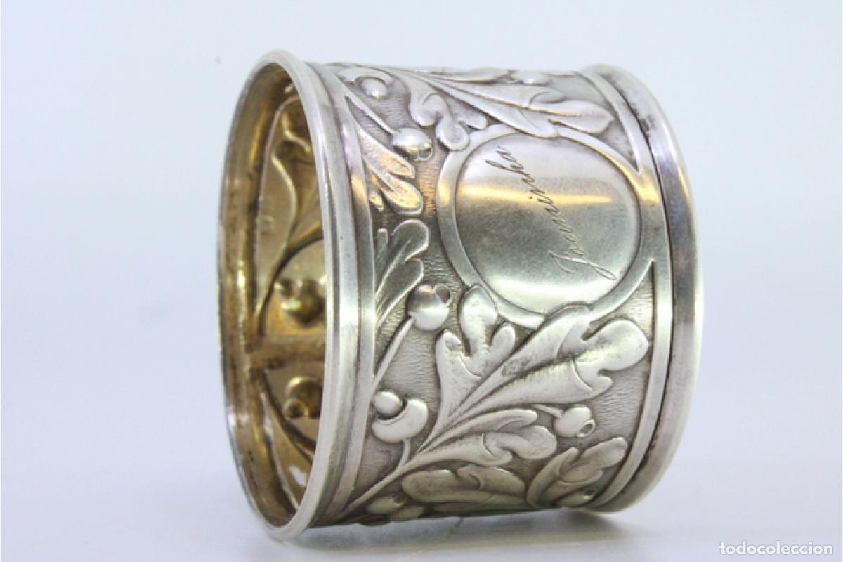 Antig&uuml;edades: Anillo para servilletas de plata - Foto 6