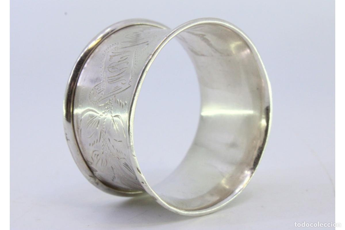 Antig&uuml;edades: Anillo para servilletas de plata - Foto 3