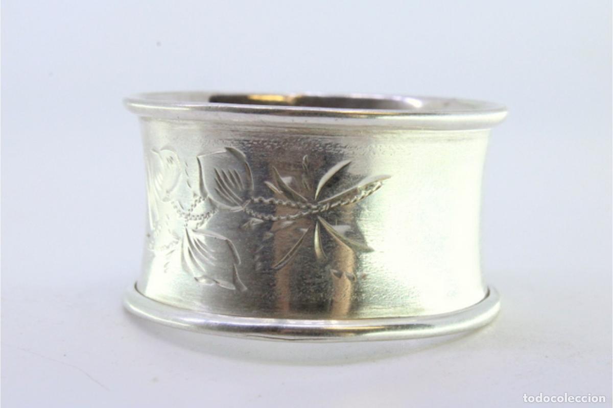Antig&uuml;edades: Anillo para servilletas de plata - Foto 4
