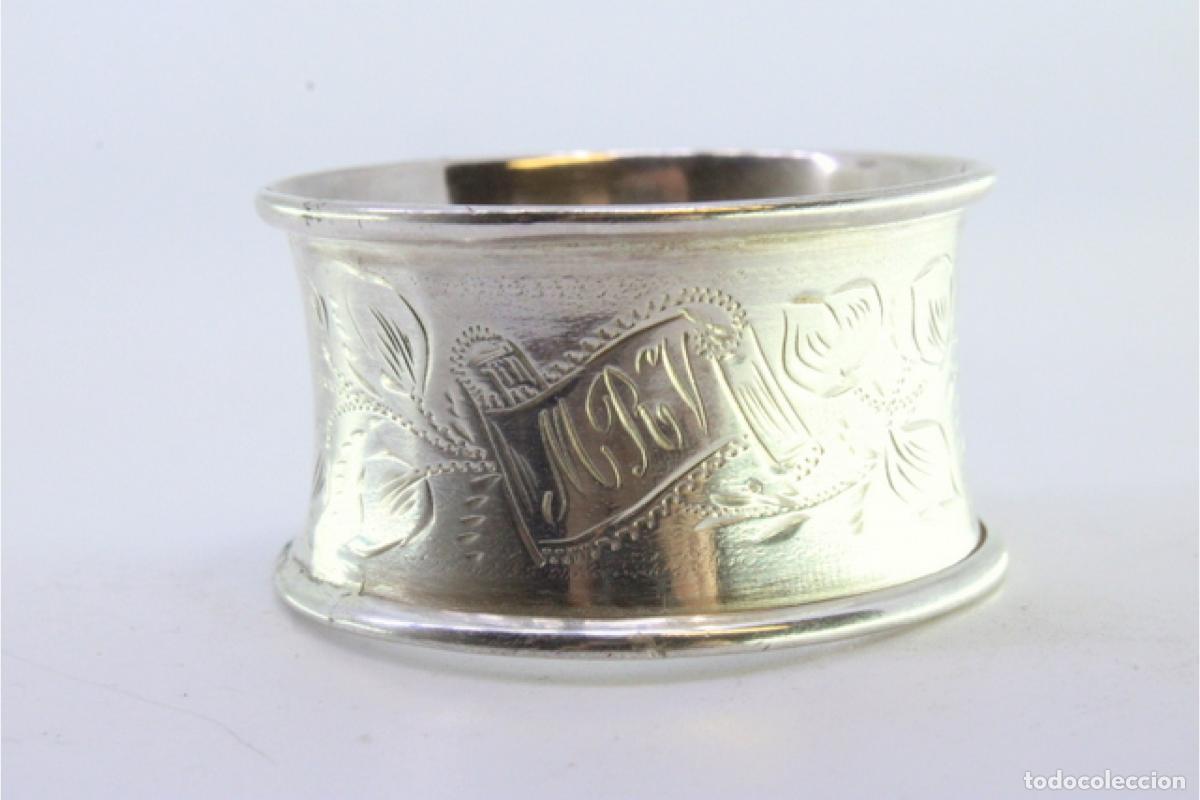 Antig&uuml;edades: Anillo para servilletas de plata - Foto 5