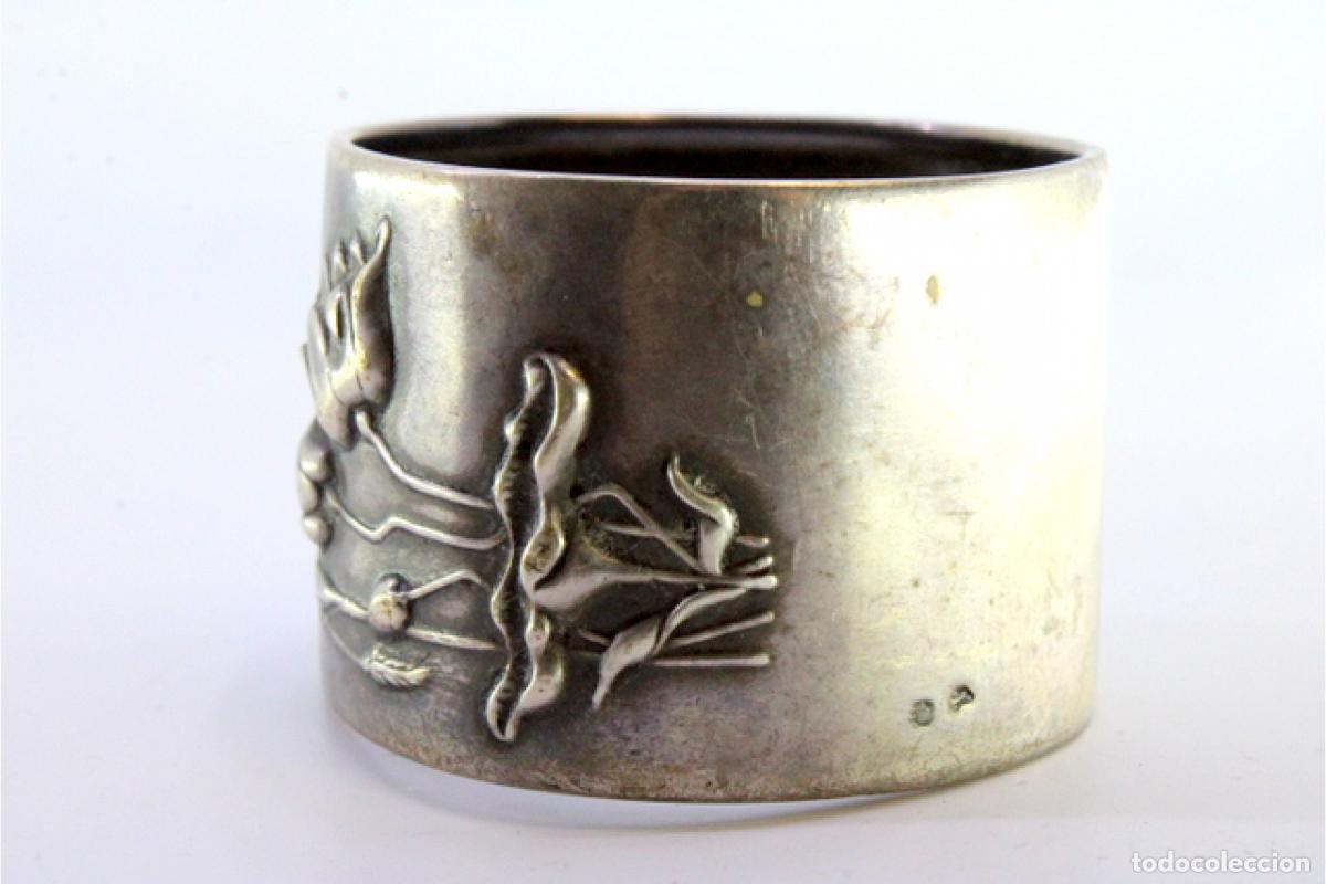 Antig&uuml;edades: Anillo para servilletas de plata - Foto 3