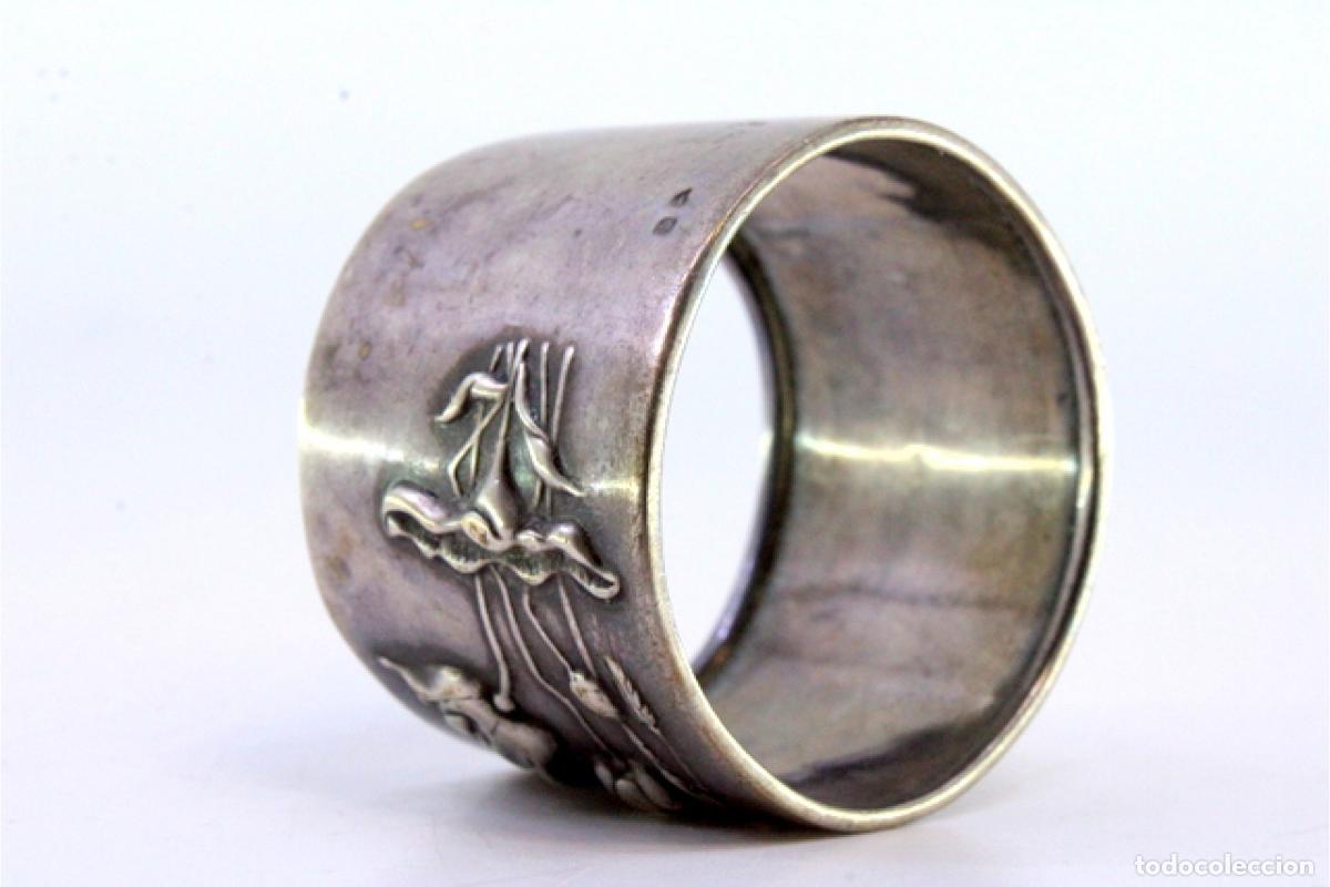 Antig&uuml;edades: Anillo para servilletas de plata - Foto 4