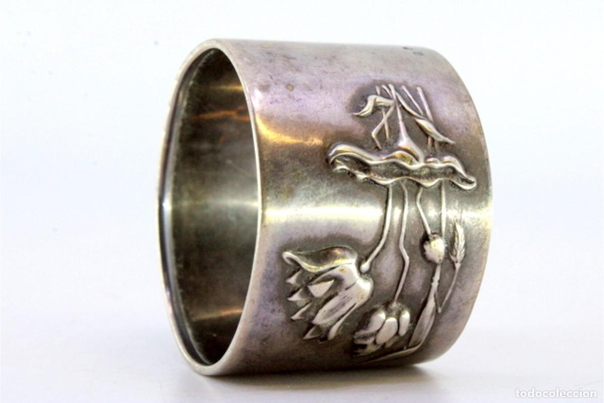 Antig&uuml;edades: Anillo para servilletas de plata - Foto 5