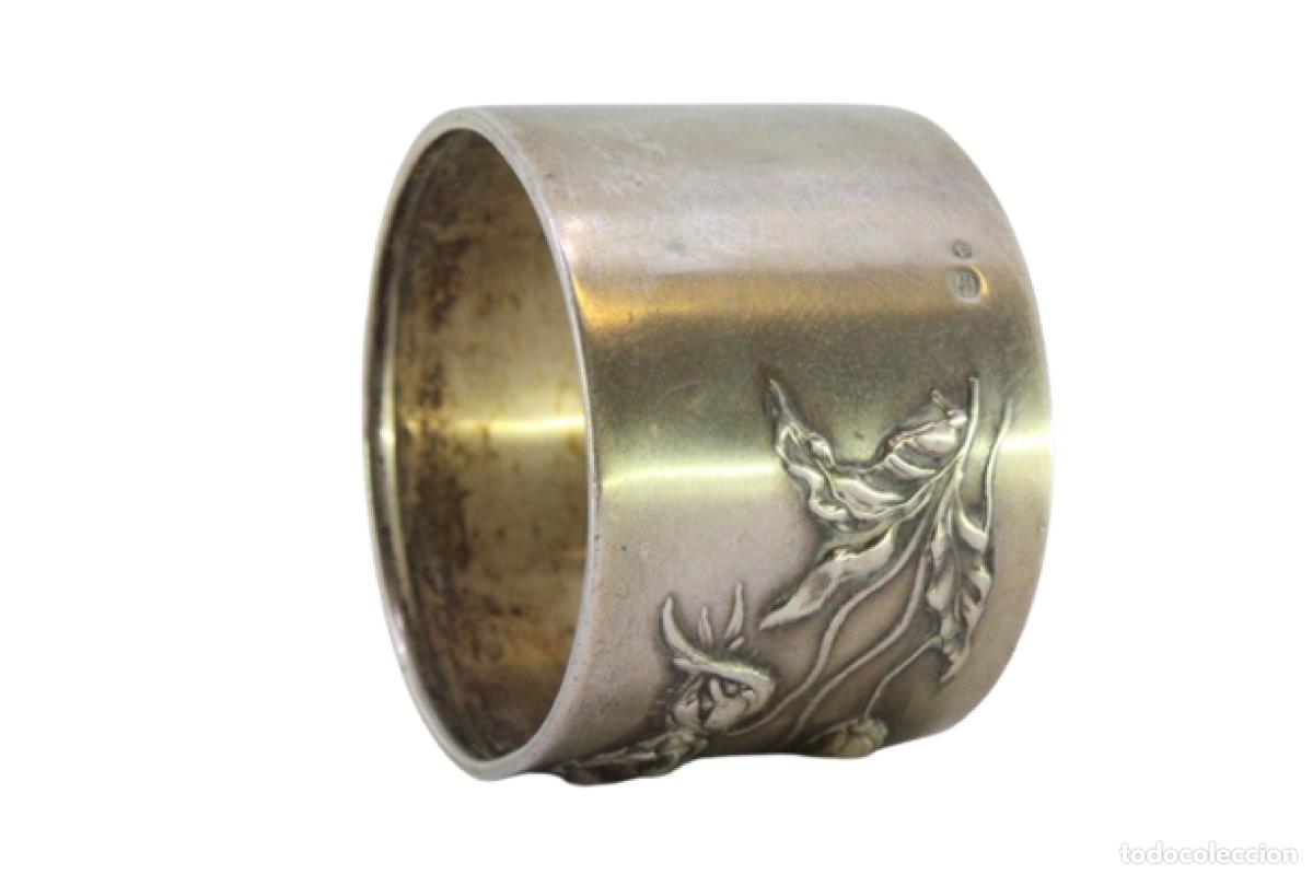 Antig&uuml;edades: Anillo para servilletas de plata - Foto 1
