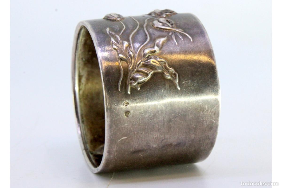 Antig&uuml;edades: Anillo para servilletas de plata - Foto 2