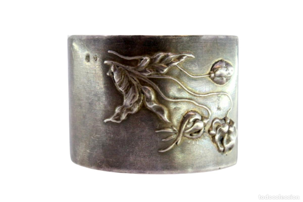 Antig&uuml;edades: Anillo para servilletas de plata - Foto 1