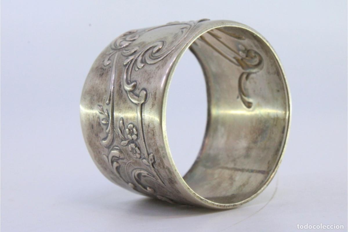 Antig&uuml;edades: Anillo para servilletas de plata - Foto 2