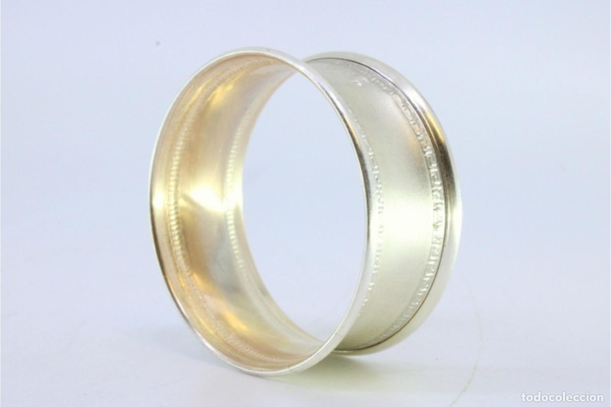 Antig&uuml;edades: Anillo para servilletas de plata - Foto 2