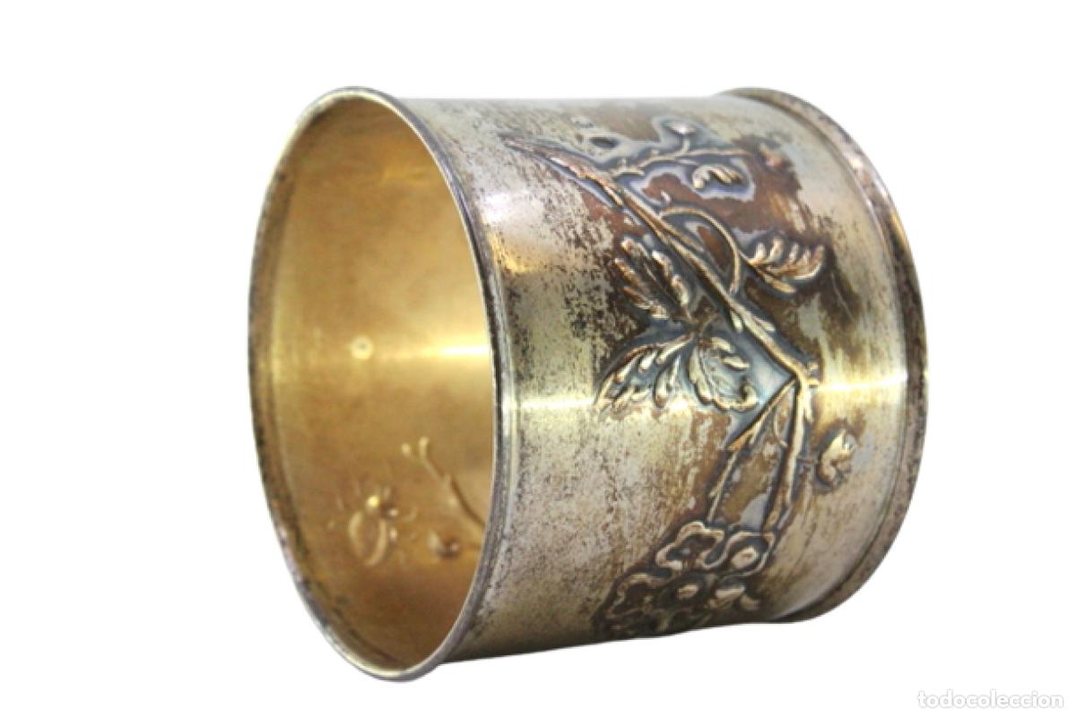 Antig&uuml;edades: Anillo para servilletas de plata - Foto 1
