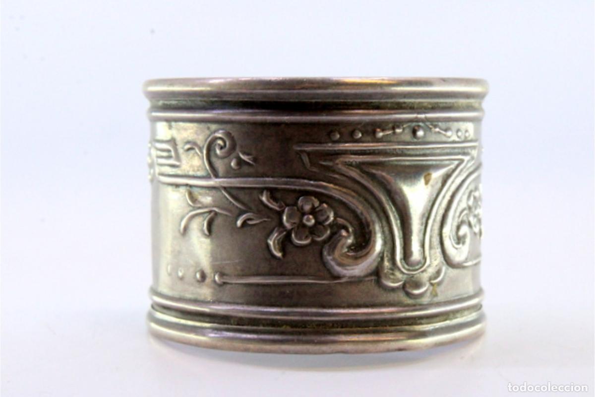 Antig&uuml;edades: Anillo para servilletas de plata - Foto 3