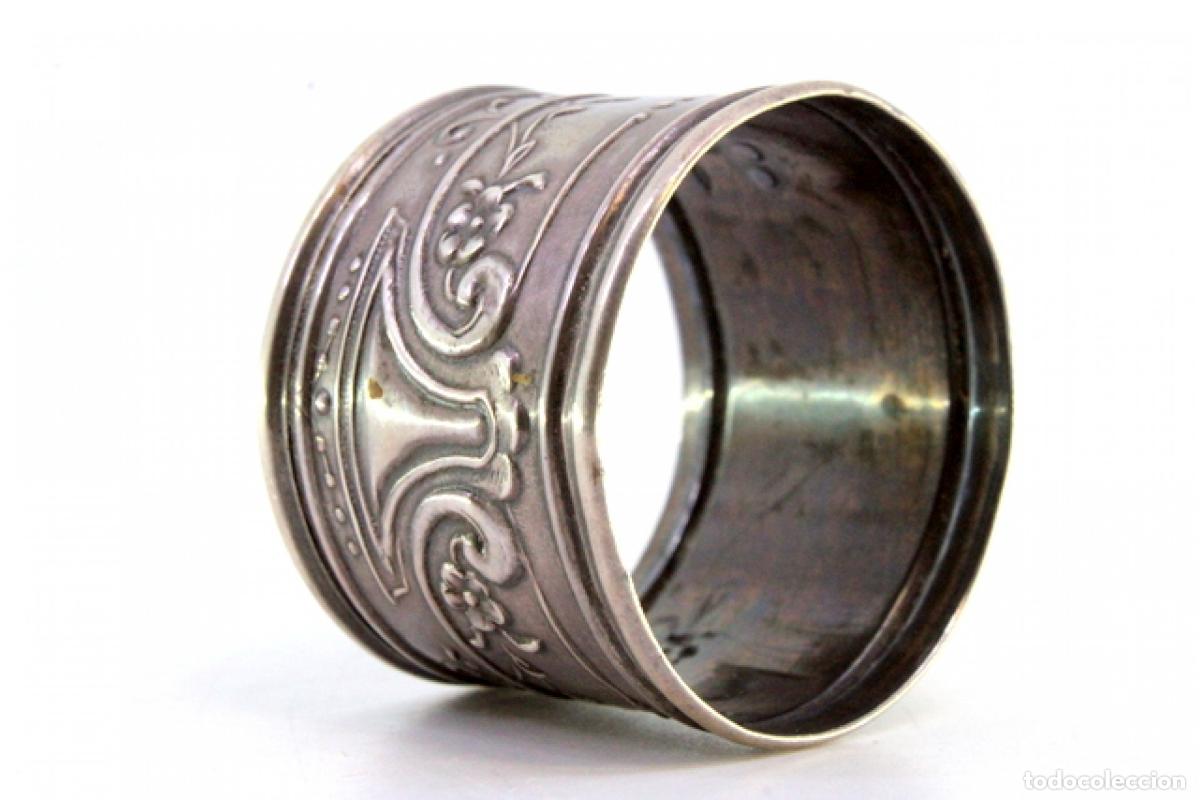 Antig&uuml;edades: Anillo para servilletas de plata - Foto 5