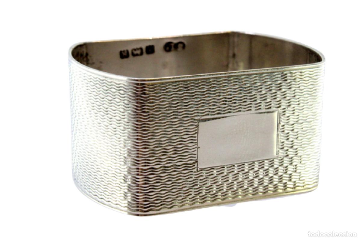 Antig&uuml;edades: Anillo para servilletas de plata - Foto 1