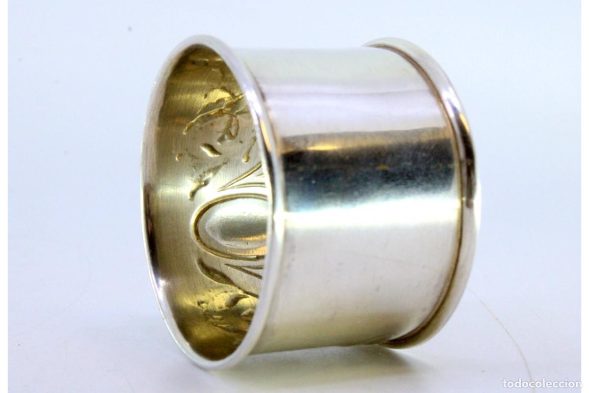 Antig&uuml;edades: Anillo para servilletas de plata - Foto 3