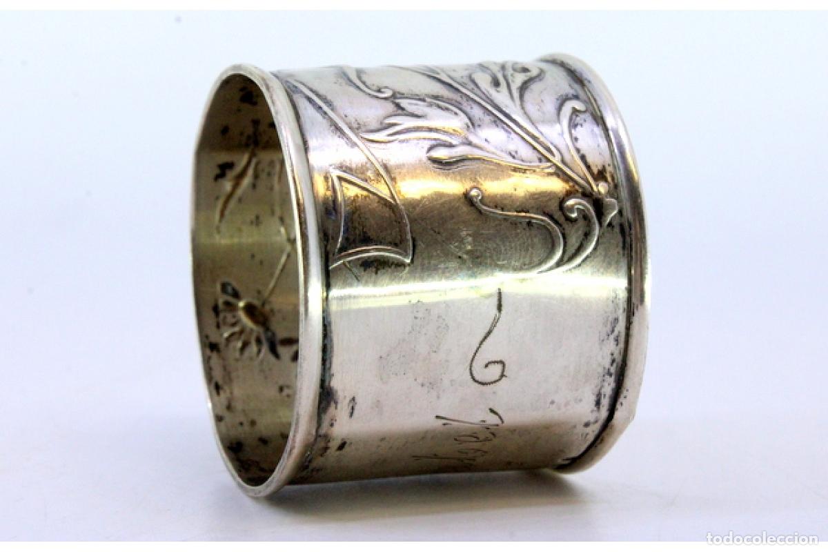Antig&uuml;edades: Anillo para servilletas de plata - Foto 3