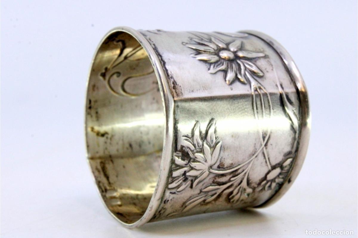 Antig&uuml;edades: Anillo para servilletas de plata - Foto 4