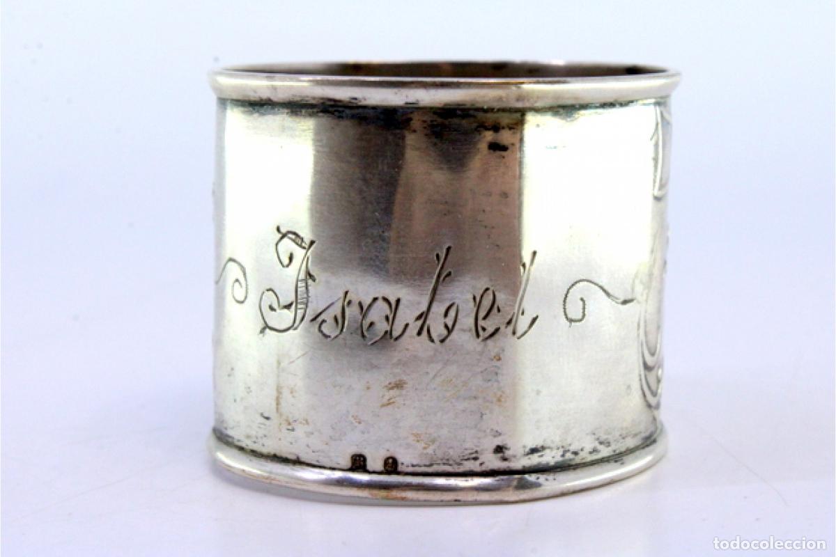 Antig&uuml;edades: Anillo para servilletas de plata - Foto 5