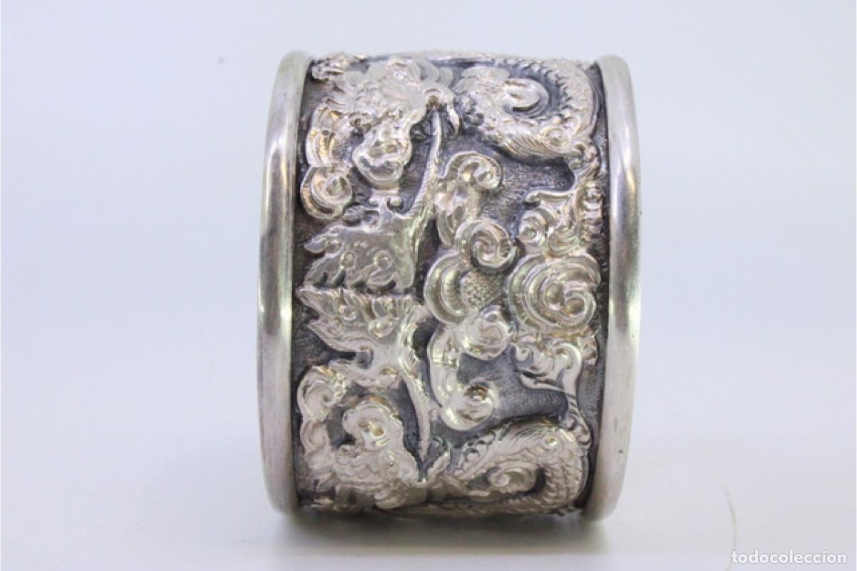 Antig&uuml;edades: Anillo para servilletas de plata - Foto 6