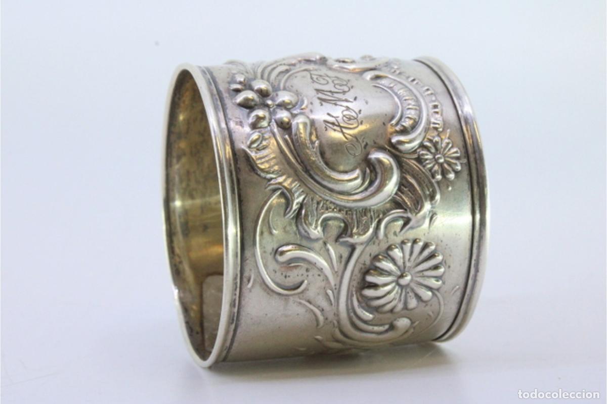 Antig&uuml;edades: Anillo para servilletas de plata - Foto 2
