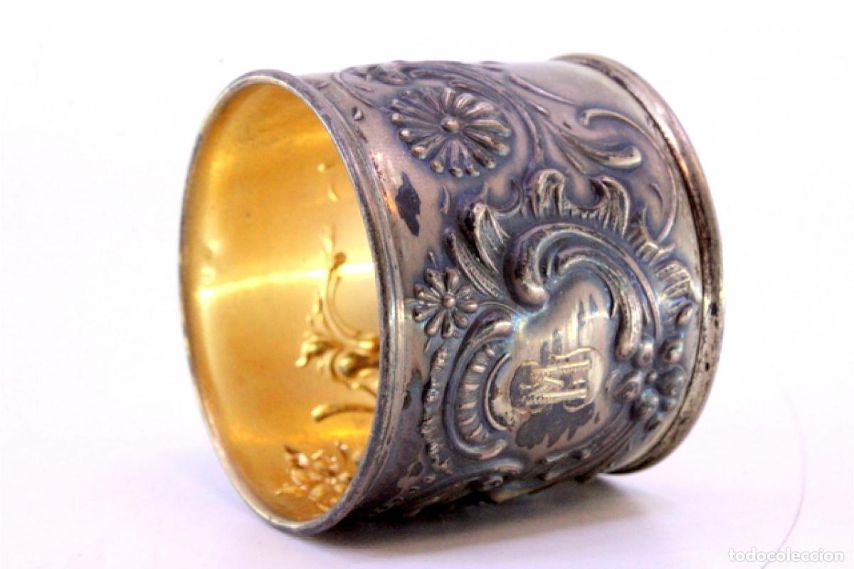 Antig&uuml;edades: Anillo para servilletas de plata - Foto 4