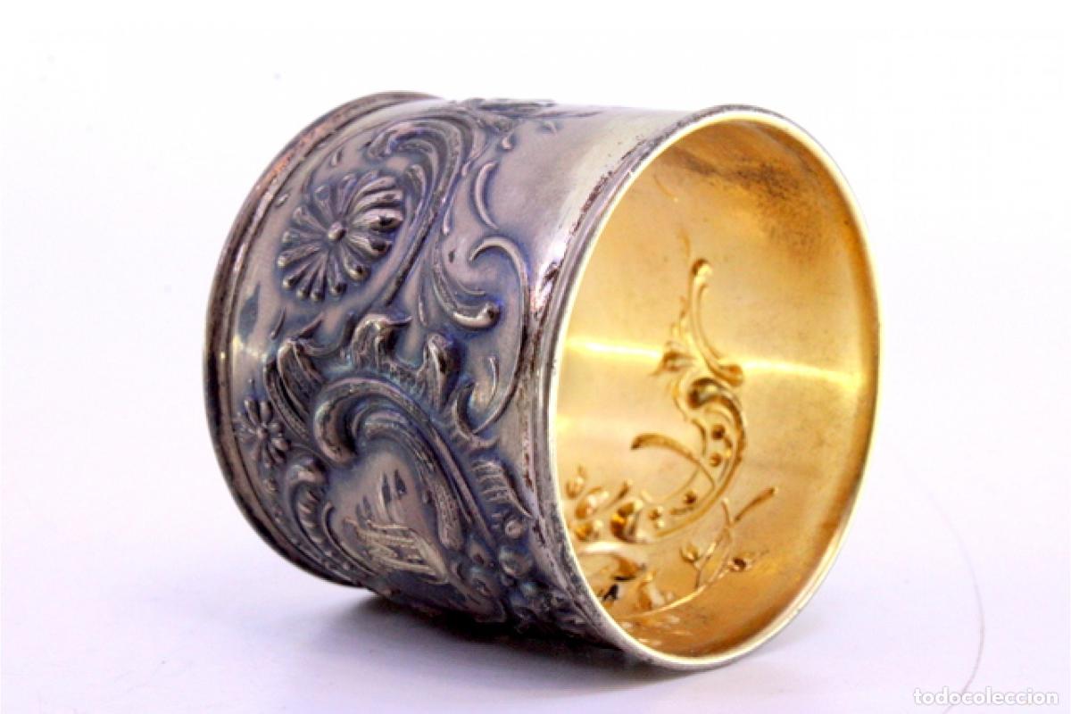 Antig&uuml;edades: Anillo para servilletas de plata - Foto 6