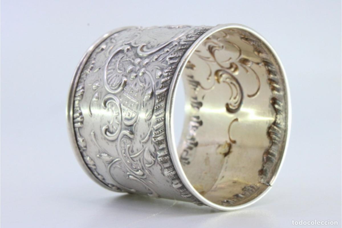 Antig&uuml;edades: Anillo para servilletas de plata - Foto 2