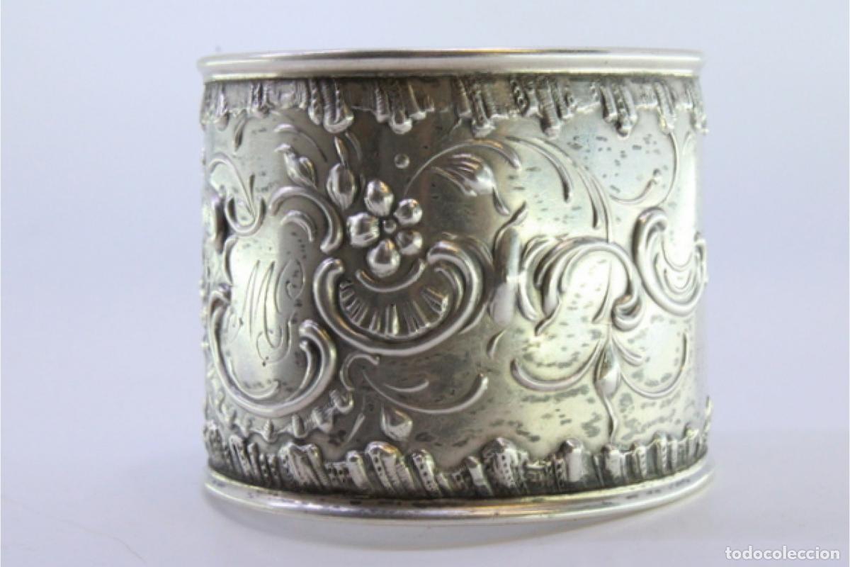 Antig&uuml;edades: Anillo para servilletas de plata - Foto 3