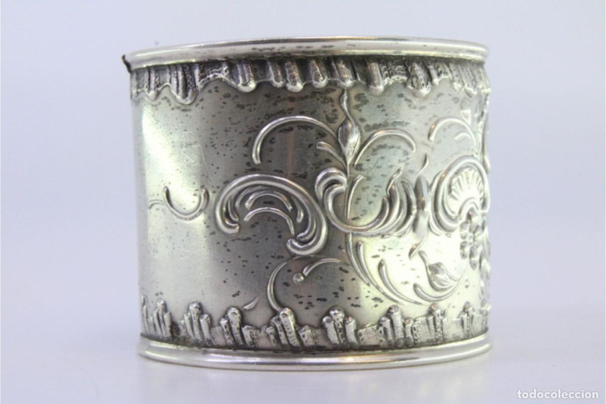Antig&uuml;edades: Anillo para servilletas de plata - Foto 5