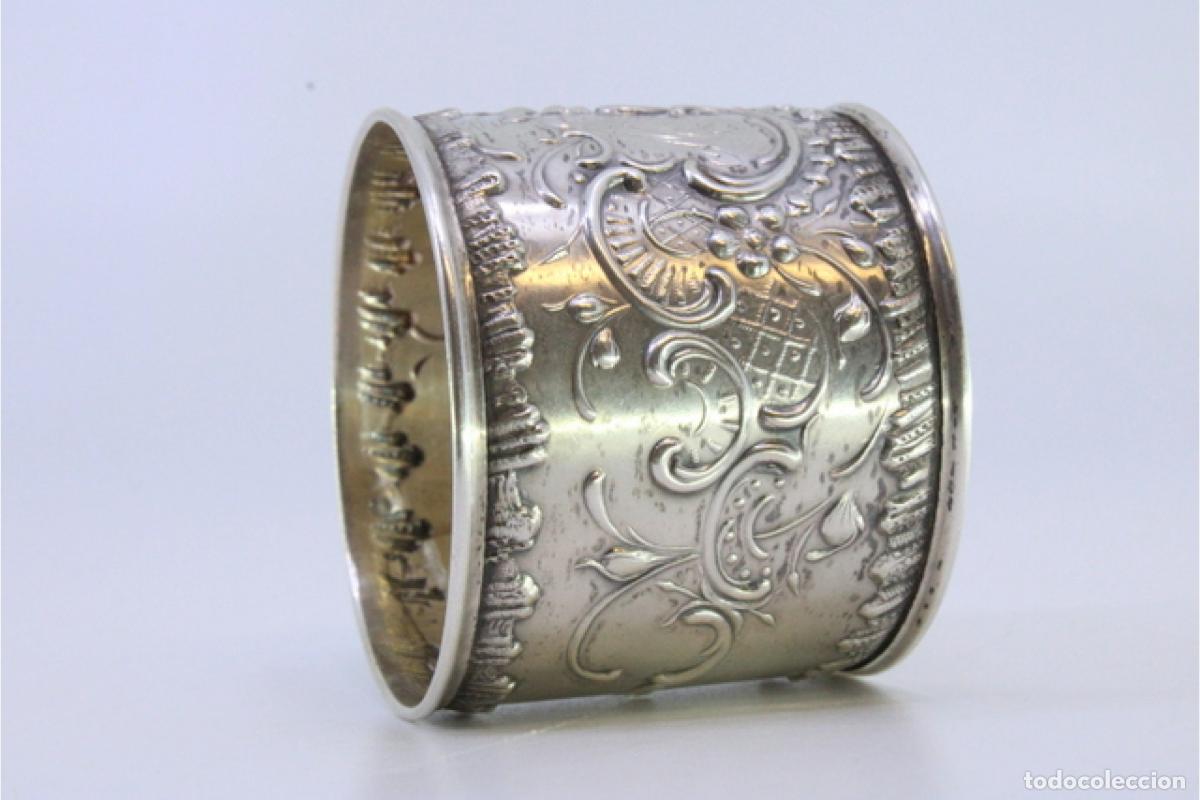 Antig&uuml;edades: Anillo para servilletas de plata - Foto 6