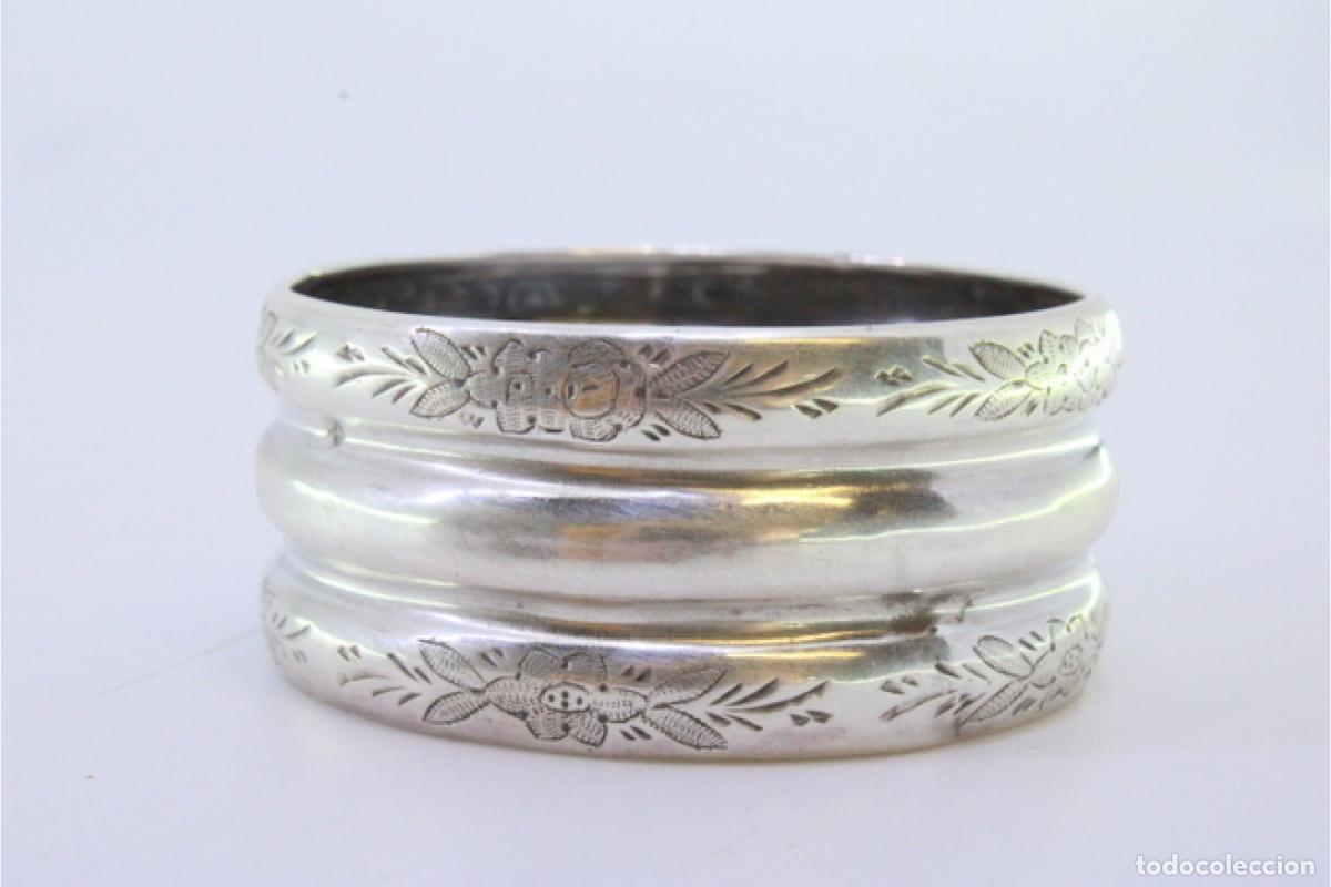 Antig&uuml;edades: Anillo para servilletas de plata - Foto 3
