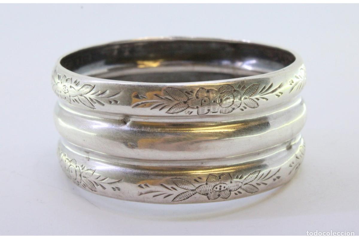 Antig&uuml;edades: Anillo para servilletas de plata - Foto 4