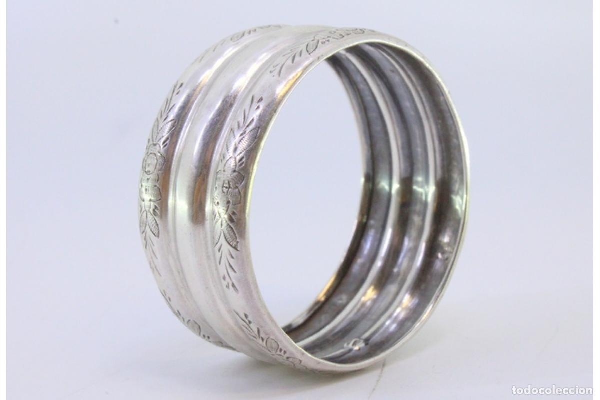 Antig&uuml;edades: Anillo para servilletas de plata - Foto 5