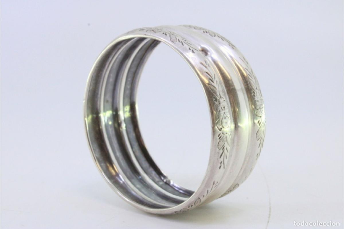 Antig&uuml;edades: Anillo para servilletas de plata - Foto 6