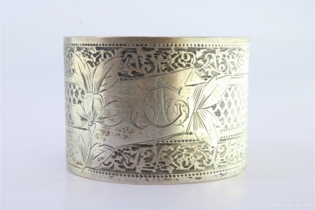 Antig&uuml;edades: Anillo para servilletas de plata - Foto 3