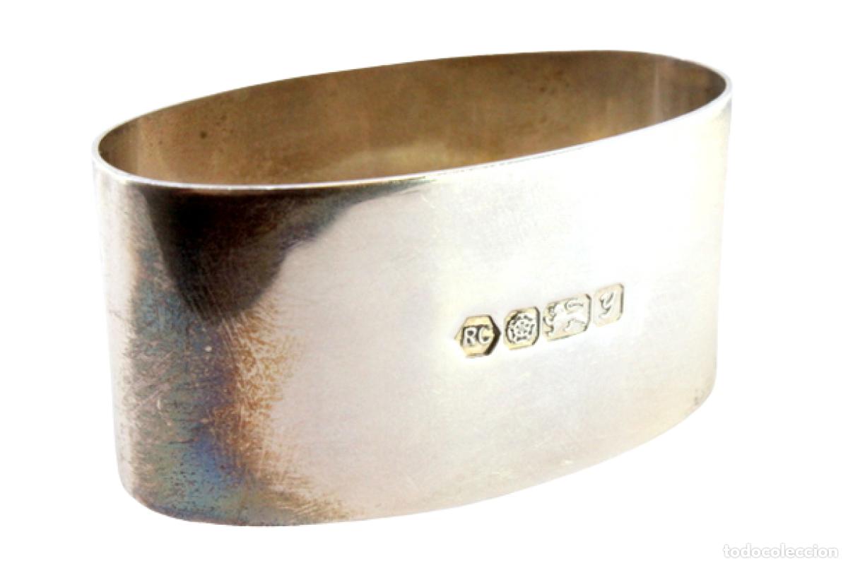 Antig&uuml;edades: Anillo para servilletas de plata - Foto 1