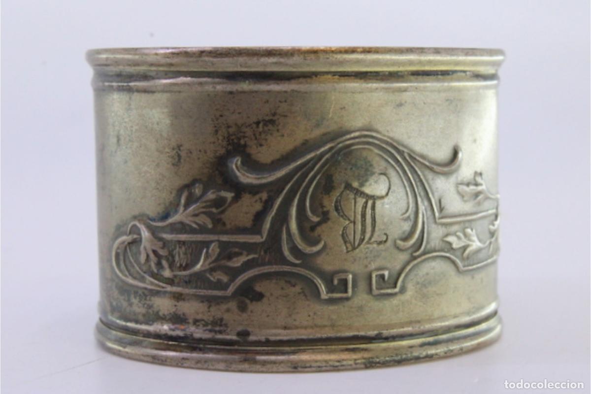 Antig&uuml;edades: Anillo para servilletas de plata - Foto 4