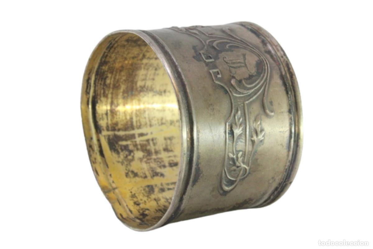 Antig&uuml;edades: Anillo para servilletas de plata - Foto 1