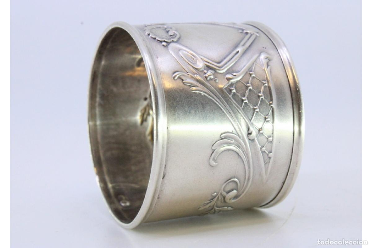 Antig&uuml;edades: Anillo para servilletas de plata - Foto 2