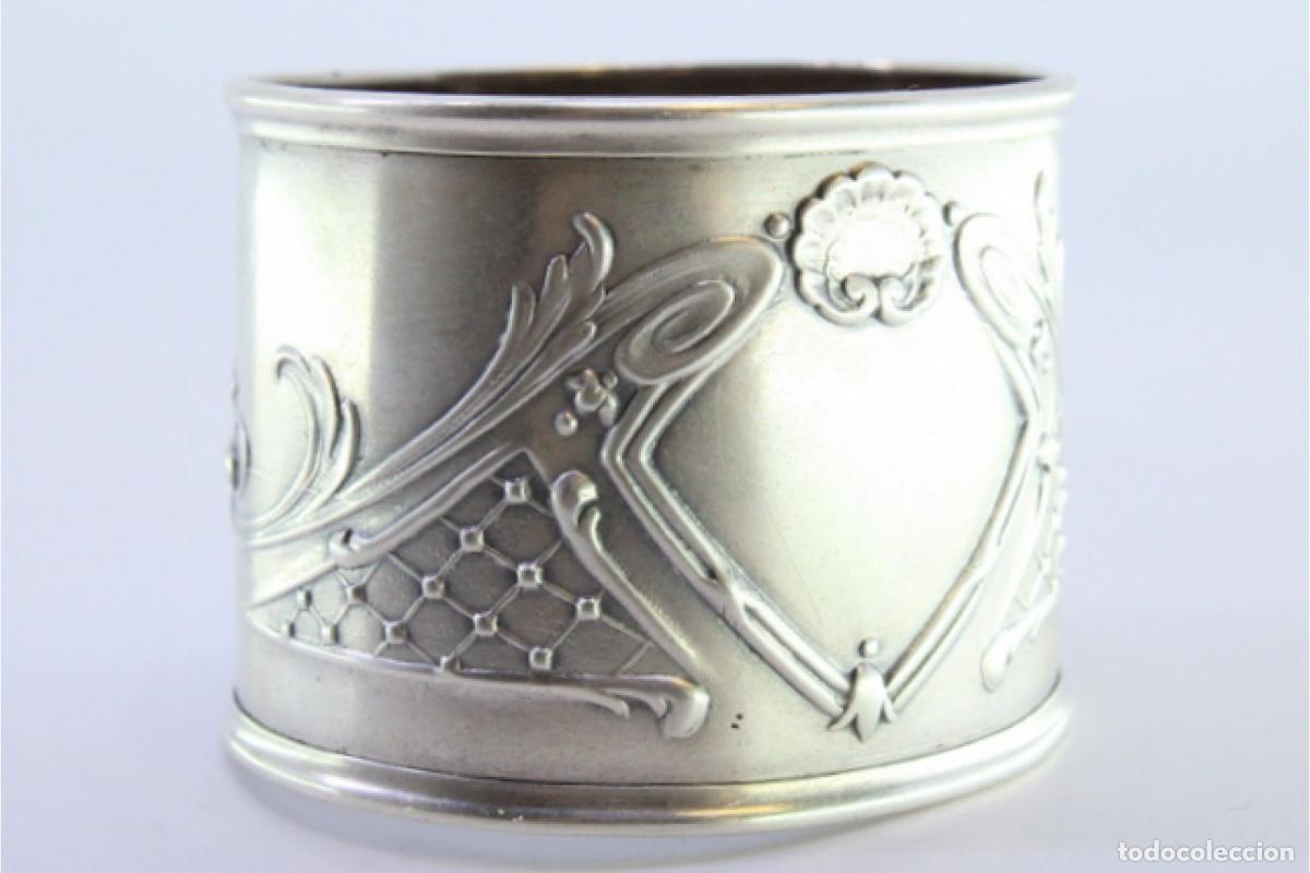 Antig&uuml;edades: Anillo para servilletas de plata - Foto 3