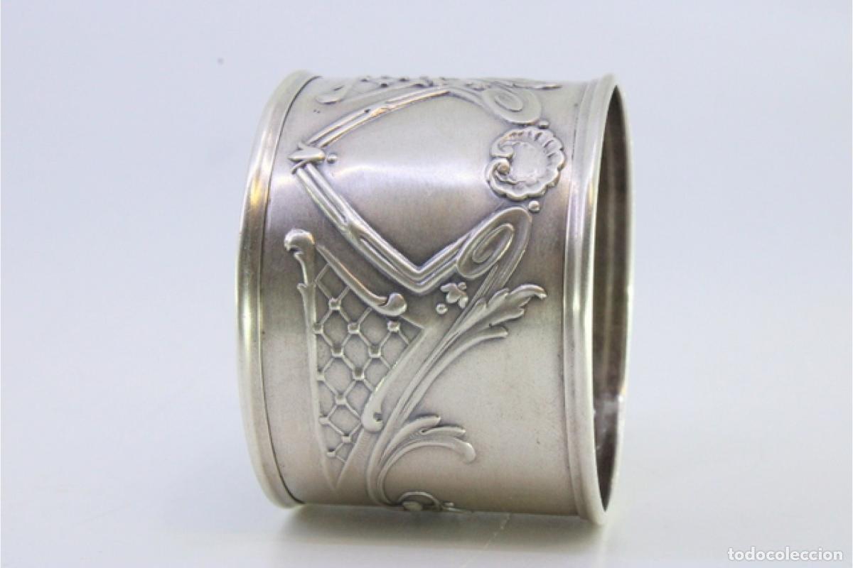 Antig&uuml;edades: Anillo para servilletas de plata - Foto 6