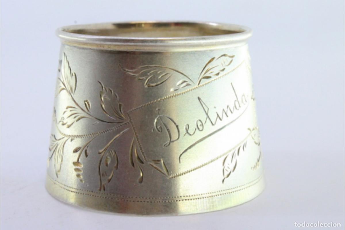 Antig&uuml;edades: Anillo para servilletas de plata - Foto 6