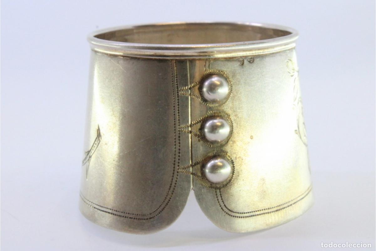 Antig&uuml;edades: Anillo para servilletas de plata - Foto 3