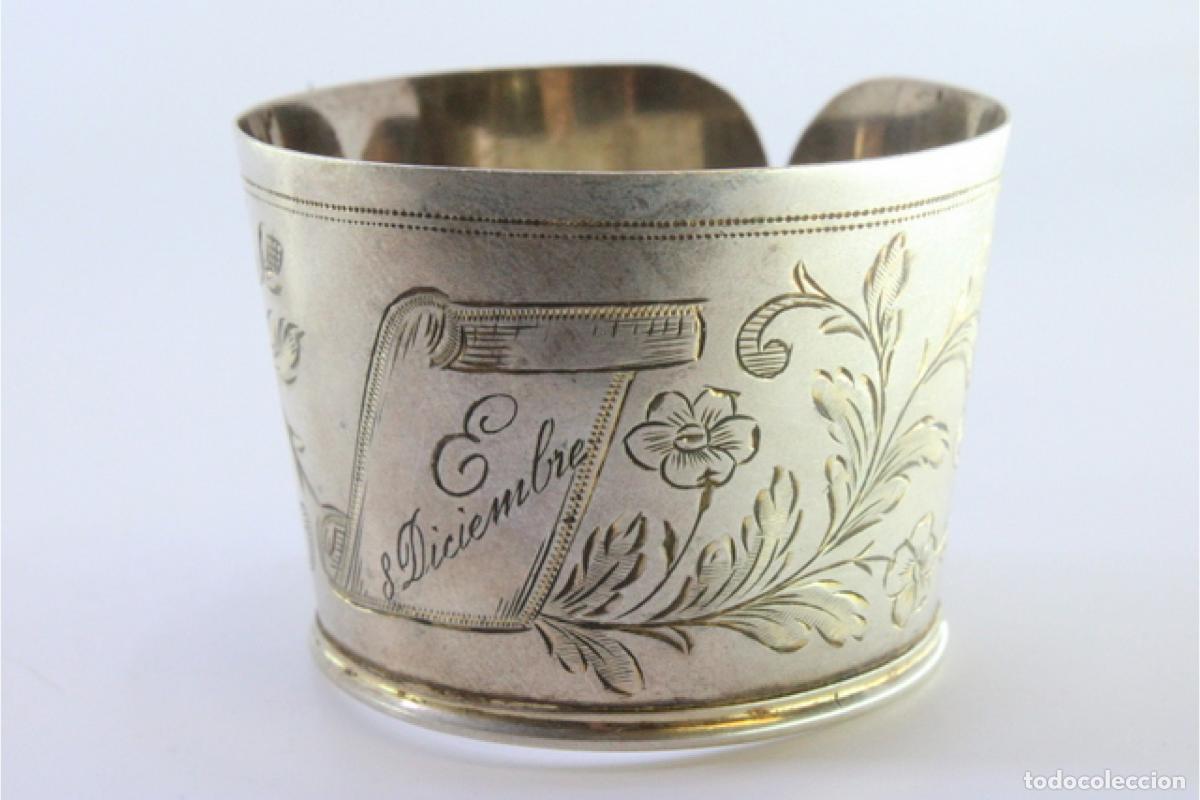 Antig&uuml;edades: Anillo para servilletas de plata - Foto 4